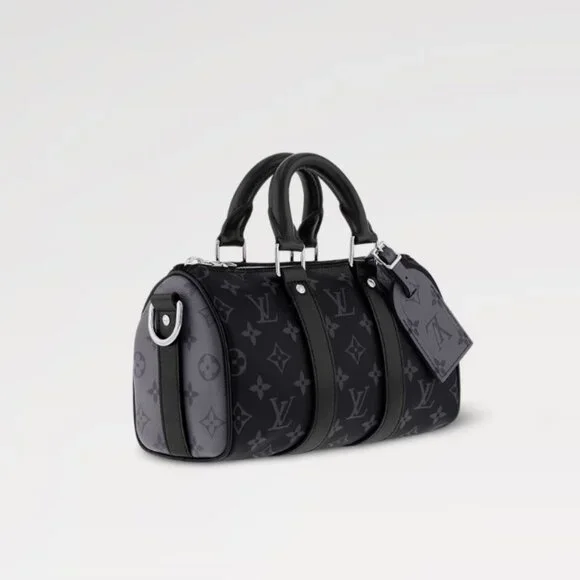 Louis Vuitton Keepall Bandoulière 25 Monogram Eclipse Reverse Canvas Bag - Picture 3 of 16